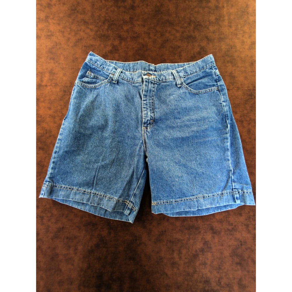 Riders by Lee Womens Medium Wash Denim Bermuda Shorts High Rise Blue 14M 146R805